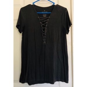 AE Soft & Sexy Lace Up Tshirt